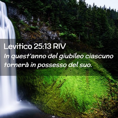 Picture 02 - Levitico 25:13 RIV - In quest’anno del giubileo ciascuno tornerà in - Bible Verse Picture
