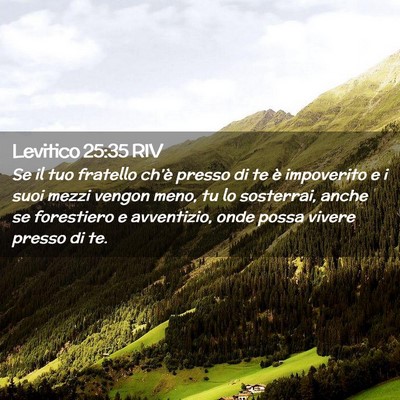 Picture 02 - Levitico 25:35 RIV - Se il tuo fratello ch’è presso di te è - Bible Verse Picture