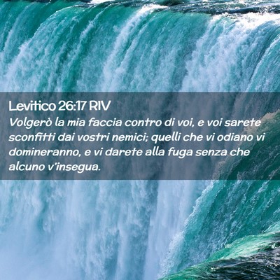 Picture 02 - Levitico 26:17 RIV - Volgerò la mia faccia contro di voi, e voi - Bible Verse Picture