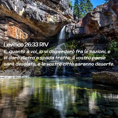 Picture 02 - Levitico 26:33 RIV - E, quanto a voi, io vi disperderò fra le - Bible Verse Picture