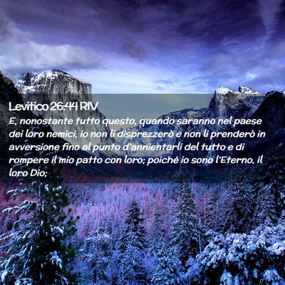 Picture 02 - Levitico 26:44 RIV - E, nonostante tutto questo, quando saranno nel - Bible Verse Picture
