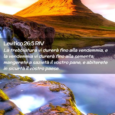 Picture 02 - Levitico 26:5 RIV - La trebbiatura vi durerà fino alla vendemmia, e - Bible Verse Picture