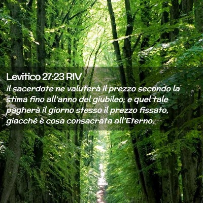 Picture 02 - Levitico 27:23 RIV - il sacerdote ne valuterà il prezzo secondo la - Bible Verse Picture