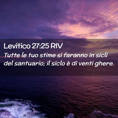 Picture 02 - Levitico 27:25 RIV - Tutte le tuo stime si faranno in sicli del - Bible Verse Picture