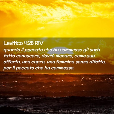 Picture 02 - Levitico 4:28 RIV - quando il peccato che ha commesso gli sarà fatto - Bible Verse Picture