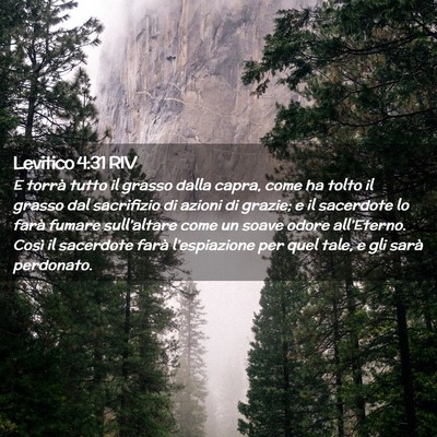 Picture 02 - Levitico 4:31 RIV - E torrà tutto il grasso dalla capra, come ha - Bible Verse Picture