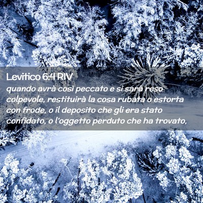 Picture 02 - Levitico 6:4 RIV - quando avrà così peccato e si sarà reso - Bible Verse Picture
