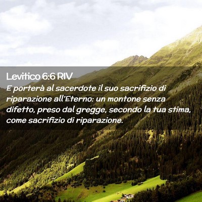 Picture 02 - Levitico 6:6 RIV - E porterà al sacerdote il suo sacrifizio di - Bible Verse Picture