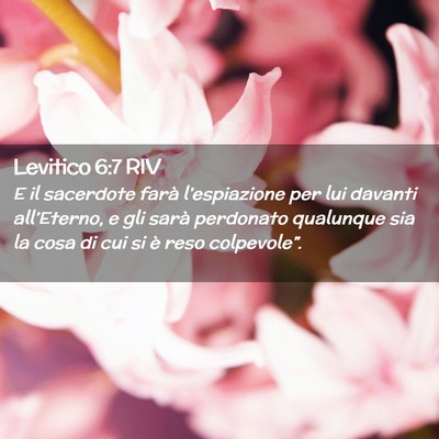 Picture 02 - Levitico 6:7 RIV - E il sacerdote farà l’espiazione per lui - Bible Verse Picture