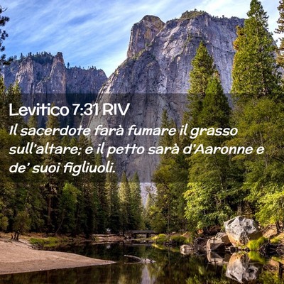 Picture 02 - Levitico 7:31 RIV - Il sacerdote farà fumare il grasso - Bible Verse Picture