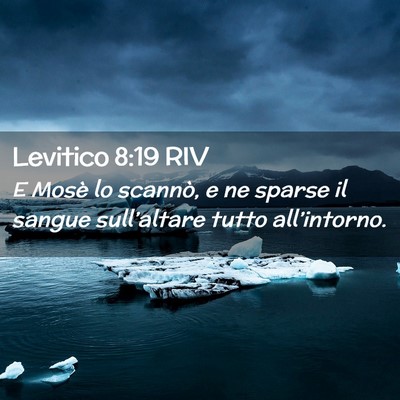 Picture 02 - Levitico 8:19 RIV - E Mosè lo scannò, e ne sparse il sangue - Bible Verse Picture