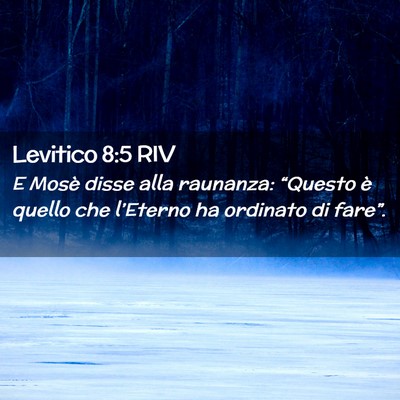 Picture 02 - Levitico 8:5 RIV - E Mosè disse alla raunanza: “Questo è quello - Bible Verse Picture