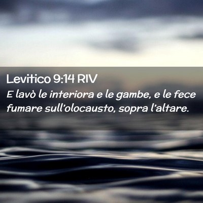 Picture 02 - Levitico 9:14 RIV - E lavò le interiora e le gambe, e le fece fumare - Bible Verse Picture