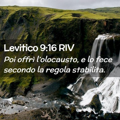 Picture 02 - Levitico 9:16 RIV - Poi offrì l’olocausto, e lo fece secondo la - Bible Verse Picture