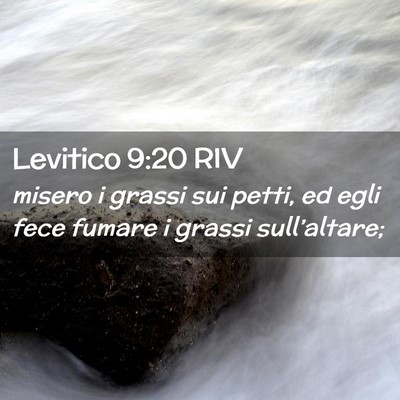 Picture 02 - Levitico 9:20 RIV - misero i grassi sui petti, ed egli fece fumare i - Bible Verse Picture