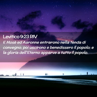 Picture 02 - Levitico 9:23 RIV - E Mosè ed Aaronne entrarono nella tenda di - Bible Verse Picture