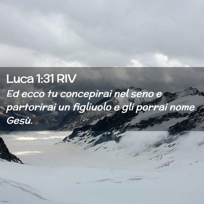 Picture 02 - Luca 1:31 RIV - Ed ecco tu concepirai nel seno e partorirai un - Bible Verse Picture