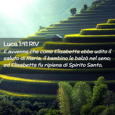 Picture 02 - Luca 1:41 RIV - E avvenne che come Elisabetta ebbe udito il - Bible Verse Picture