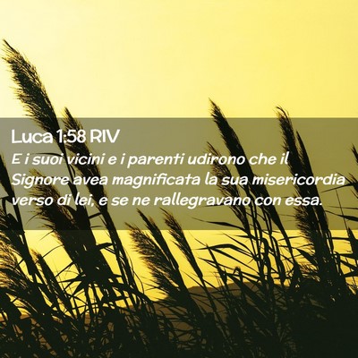 Picture 02 - Luca 1:58 RIV - E i suoi vicini e i parenti udirono che il - Bible Verse Picture