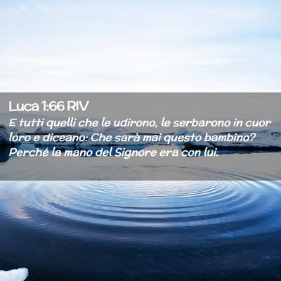 Picture 02 - Luca 1:66 RIV - E tutti quelli che le udirono, le serbarono in - Bible Verse Picture