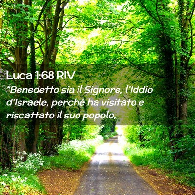 Picture 02 - Luca 1:68 RIV - “Benedetto sia il Signore, l’Iddio - Bible Verse Picture