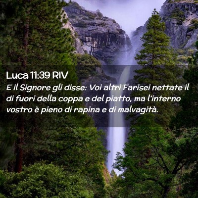 Picture 02 - Luca 11:39 RIV - E il Signore gli disse: Voi altri Farisei nettate - Bible Verse Picture