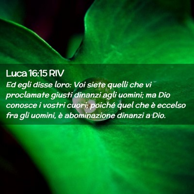Picture 02 - Luca 16:15 RIV - Ed egli disse loro: Voi siete quelli che vi - Bible Verse Picture