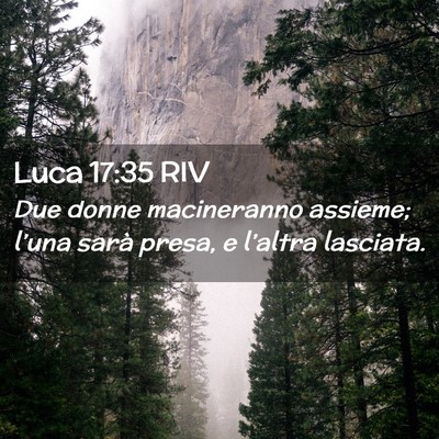 Picture 02 - Luca 17:35 RIV - Due donne macineranno assieme; l’una sarà - Bible Verse Picture