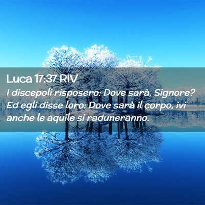 Picture 02 - Luca 17:37 RIV - I discepoli risposero: Dove sarà, Signore? Ed - Bible Verse Picture