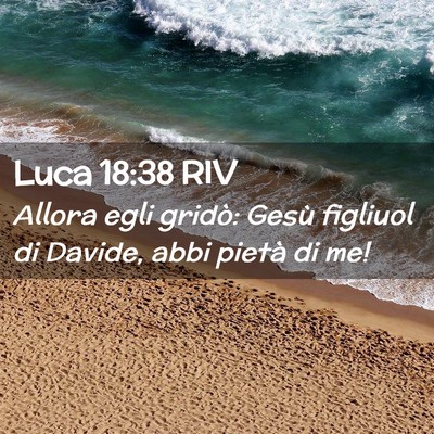 Picture 02 - Luca 18:38 RIV - Allora egli gridò: Gesù figliuol di Davide, - Bible Verse Picture