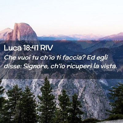 Picture 02 - Luca 18:41 RIV - Che vuoi tu ch’io ti faccia? Ed egli disse: - Bible Verse Picture