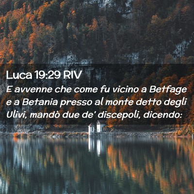 Picture 02 - Luca 19:29 RIV - E avvenne che come fu vicino a Betfage e a - Bible Verse Picture