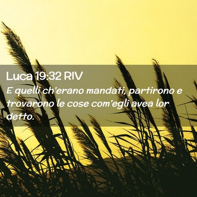 Picture 02 - Luca 19:32 RIV - E quelli ch’erano mandati, partirono e - Bible Verse Picture