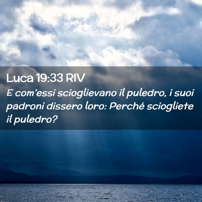 Picture 02 - Luca 19:33 RIV - E com’essi scioglievano il puledro, i suoi - Bible Verse Picture