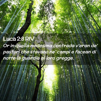 Picture 02 - Luca 2:8 RIV - Or in quella medesima contrada v’eran de’ - Bible Verse Picture
