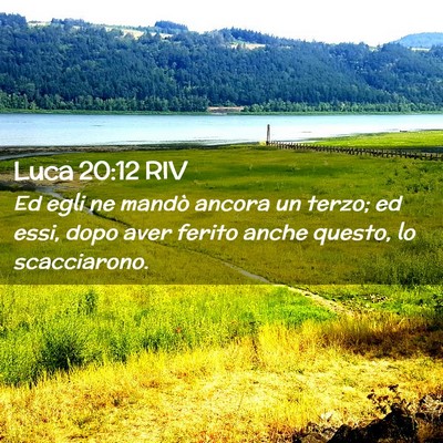 Picture 02 - Luca 20:12 RIV - Ed egli ne mandò ancora un terzo; ed essi, dopo - Bible Verse Picture