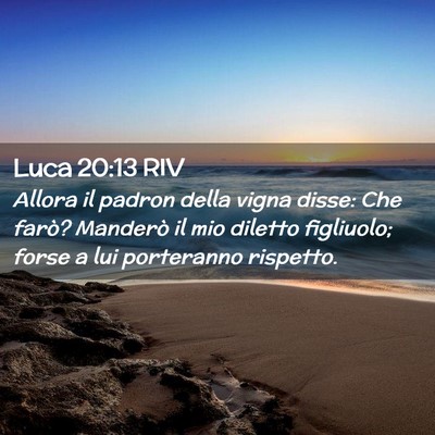 Picture 02 - Luca 20:13 RIV - Allora il padron della vigna disse: Che farò? - Bible Verse Picture