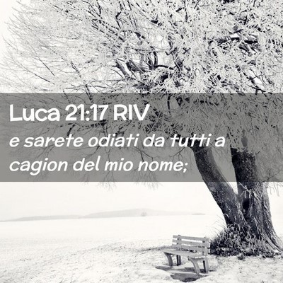 Picture 02 - Luca 21:17 RIV - e sarete odiati da tutti a cagion del mio - Bible Verse Picture