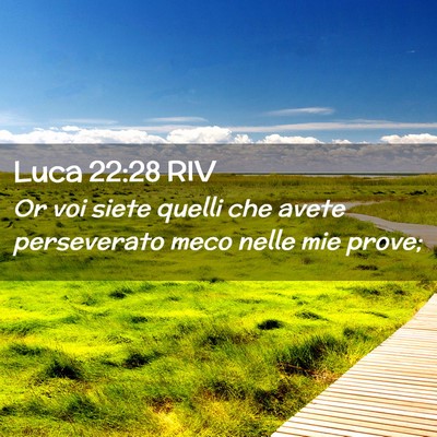 Picture 02 - Luca 22:28 RIV - Or voi siete quelli che avete perseverato meco - Bible Verse Picture