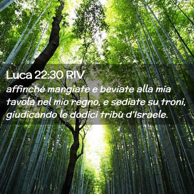 Picture 02 - Luca 22:30 RIV - affinché mangiate e beviate alla mia tavola nel - Bible Verse Picture