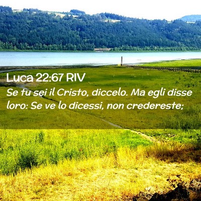 Picture 02 - Luca 22:67 RIV - Se tu sei il Cristo, diccelo. Ma egli disse loro: - Bible Verse Picture