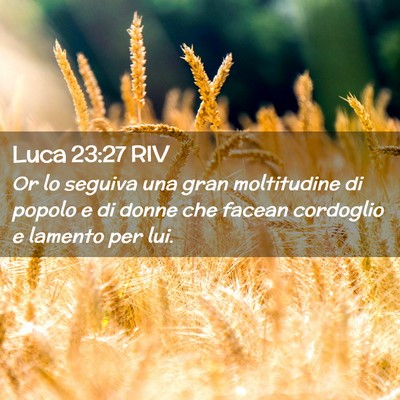 Picture 02 - Luca 23:27 RIV - Or lo seguiva una gran moltitudine di popolo e di - Bible Verse Picture