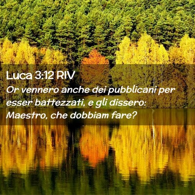 Picture 02 - Luca 3:12 RIV - Or vennero anche dei pubblicani per esser - Bible Verse Picture