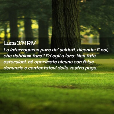 Picture 02 - Luca 3:14 RIV - Lo interrogaron pure de’ soldati, dicendo: E - Bible Verse Picture