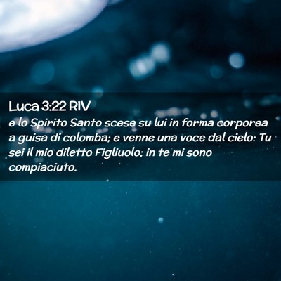 Picture 02 - Luca 3:22 RIV - e lo Spirito Santo scese su lui in forma corporea - Bible Verse Picture