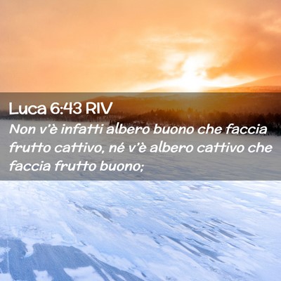 Picture 02 - Luca 6:43 RIV - Non v’è infatti albero buono che faccia frutto - Bible Verse Picture