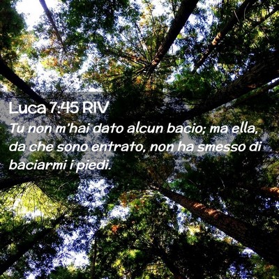 Picture 02 - Luca 7:45 RIV - Tu non m’hai dato alcun bacio; ma ella, da che - Bible Verse Picture