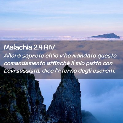 Picture 02 - Malachia 2:4 RIV - Allora saprete ch’io v’ho mandato questo - Bible Verse Picture