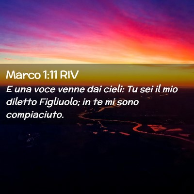 Picture 02 - Marco 1:11 RIV - E una voce venne dai cieli: Tu sei il mio diletto - Bible Verse Picture