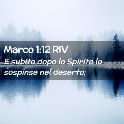 Picture 02 - Marco 1:12 RIV - E subito dopo lo Spirito lo sospinse nel - Bible Verse Picture